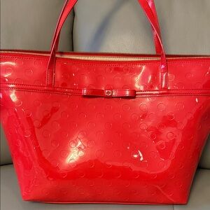 Kate Spade Red Patent Leather Tote Bag-Excellent condition